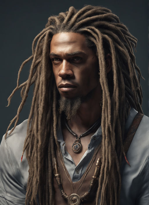 Anime character with dreads