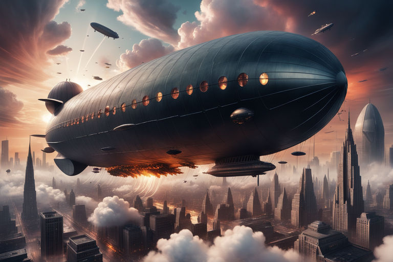 futuristic military airship