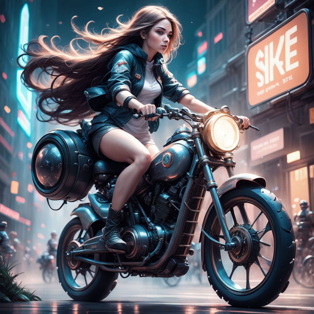 Anime Motorcycle posted by John Anderson, anime biker girl HD wallpaper |  Pxfuel