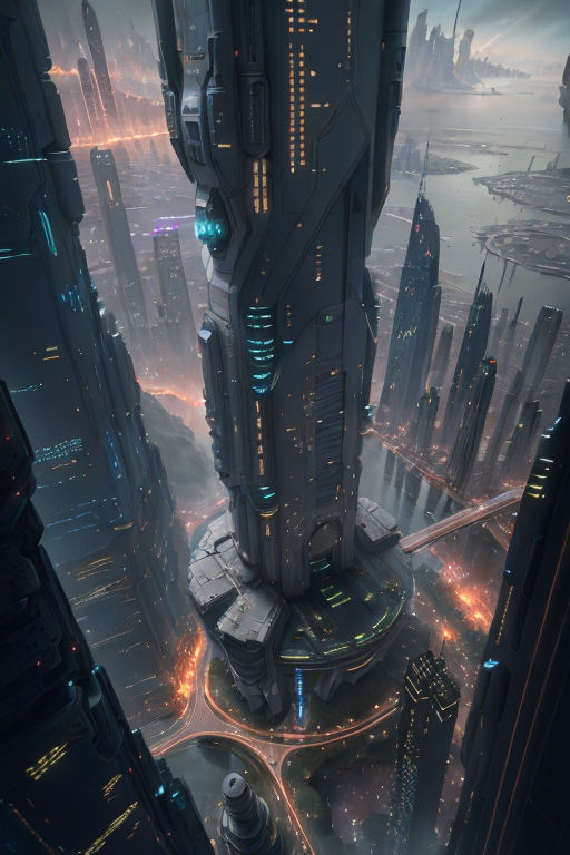 sci fi city landscape