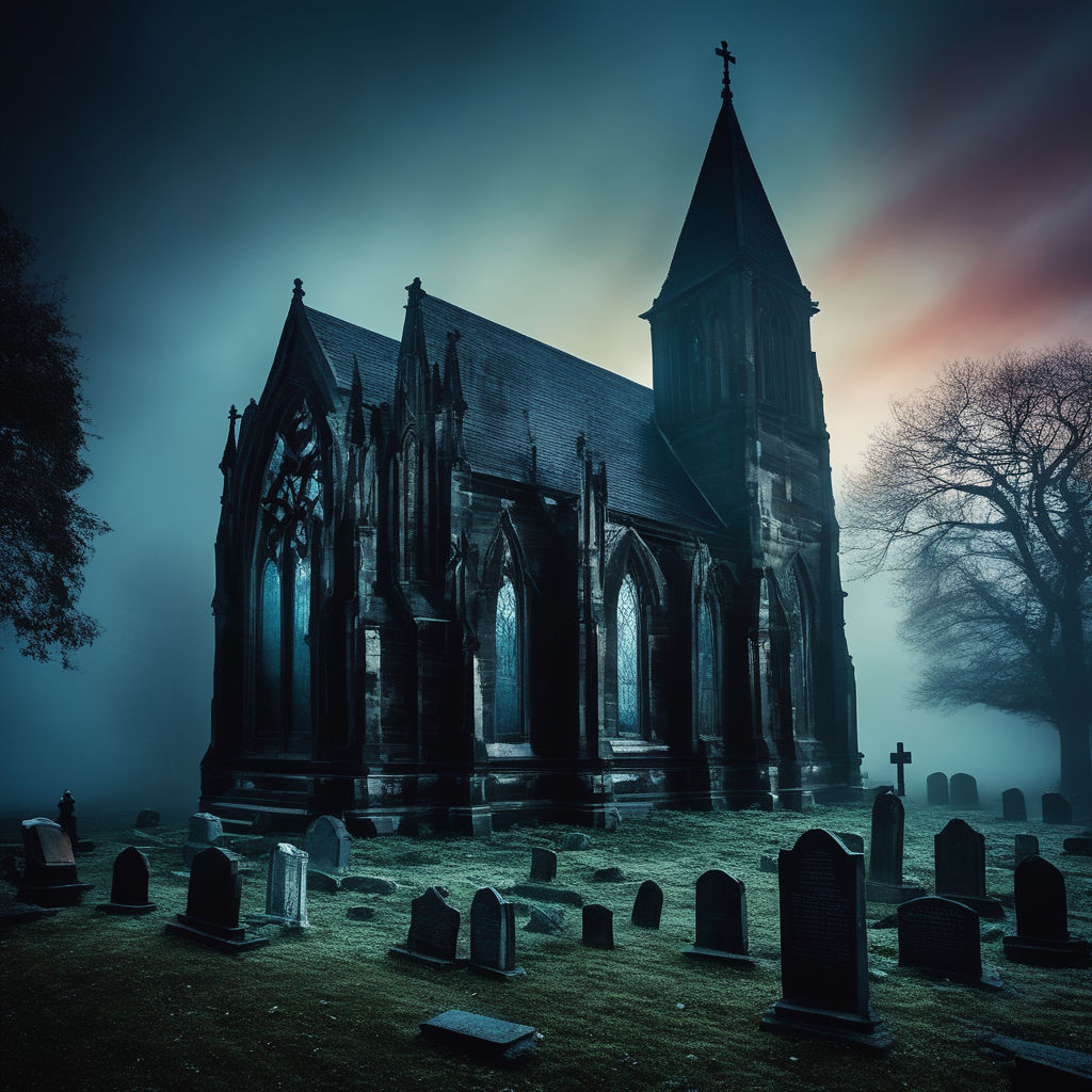 dark gothic cemetery