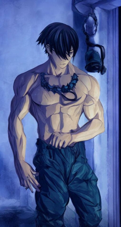 Muscular Anime Boy | Poster