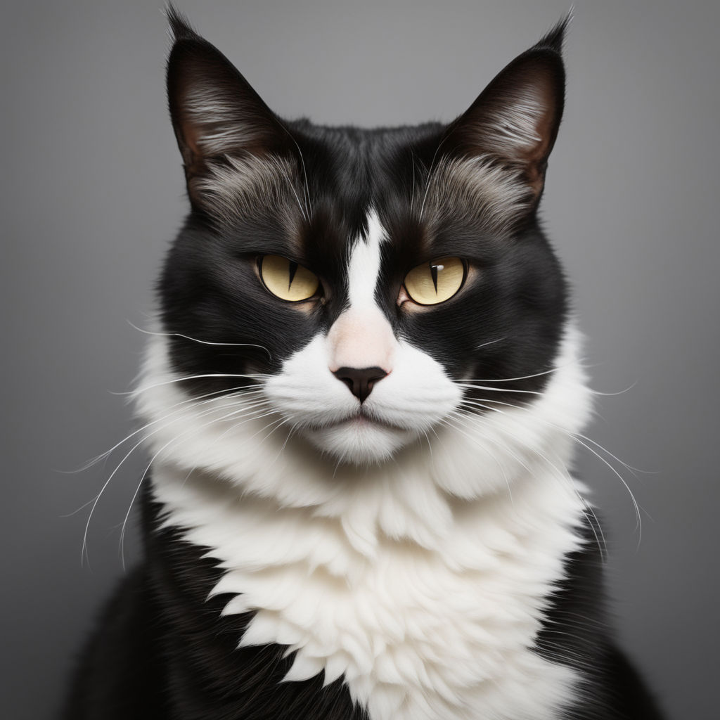 AI Image Generator: Tuxedo cat as a nhl player and a tabby cat as a  goalkeeper