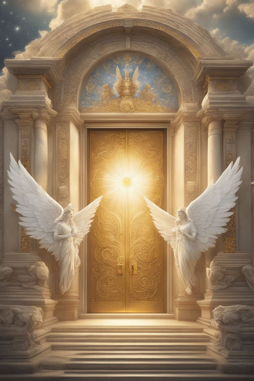 heaven gates with angels