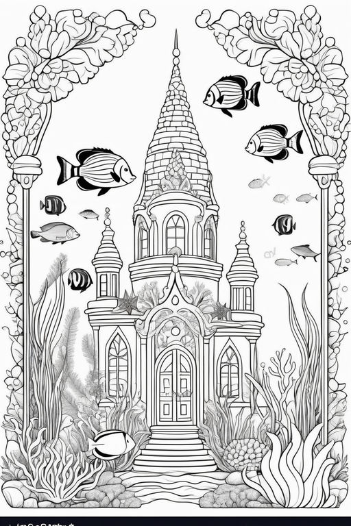 Quaint Scenery Watercolor Coloring Book