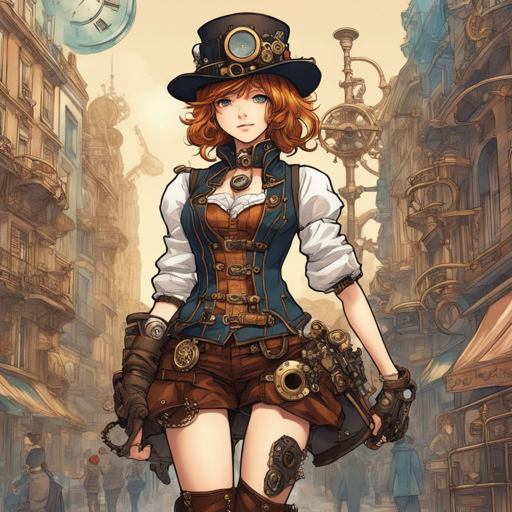 steampunk anime girl