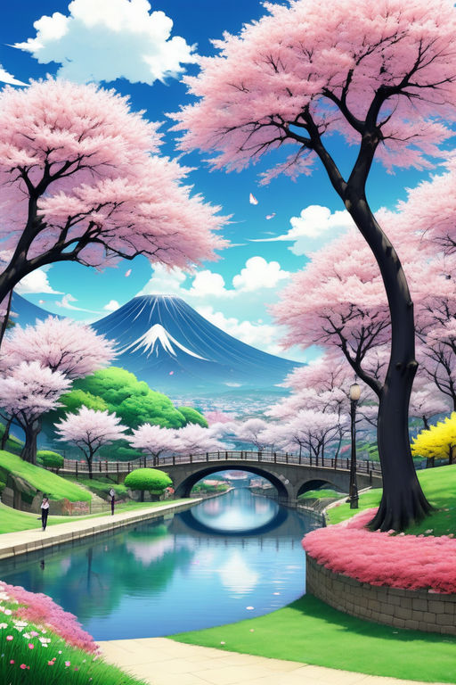 anime wallpaper HD nature lake mountains by xRebelYellx on DeviantArt