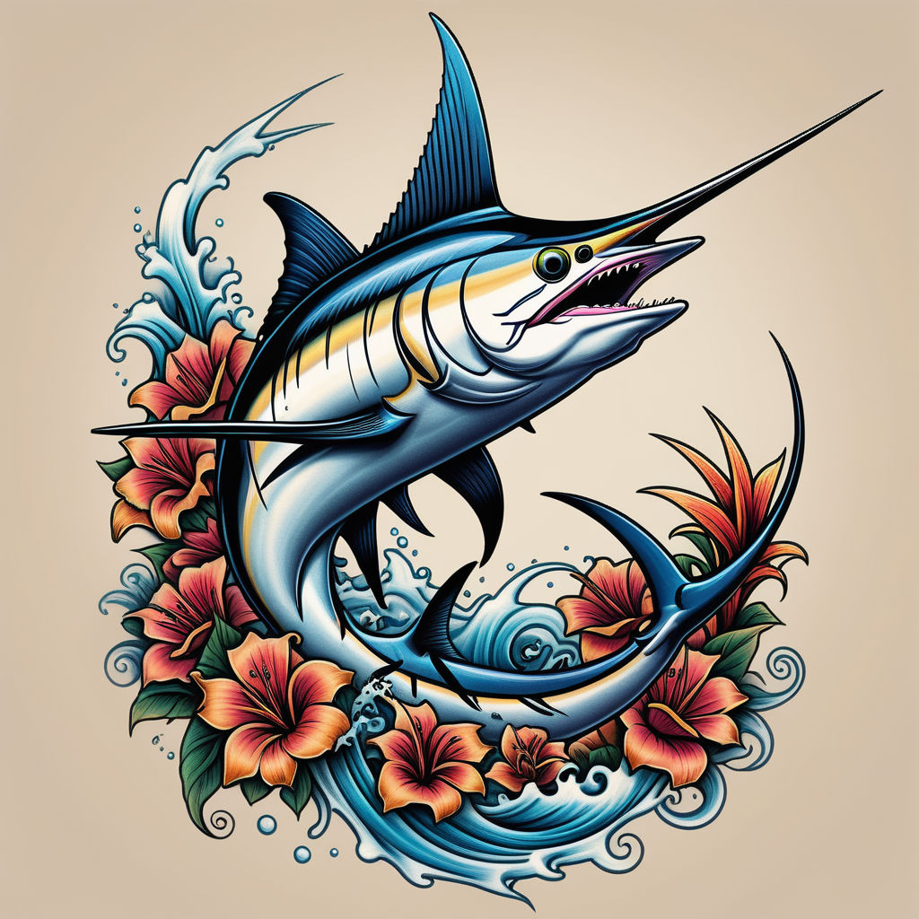 tribal sailfish diecut decal - Pro Sport Stickers