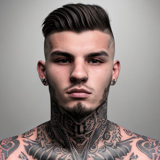 front neck tattoos for men