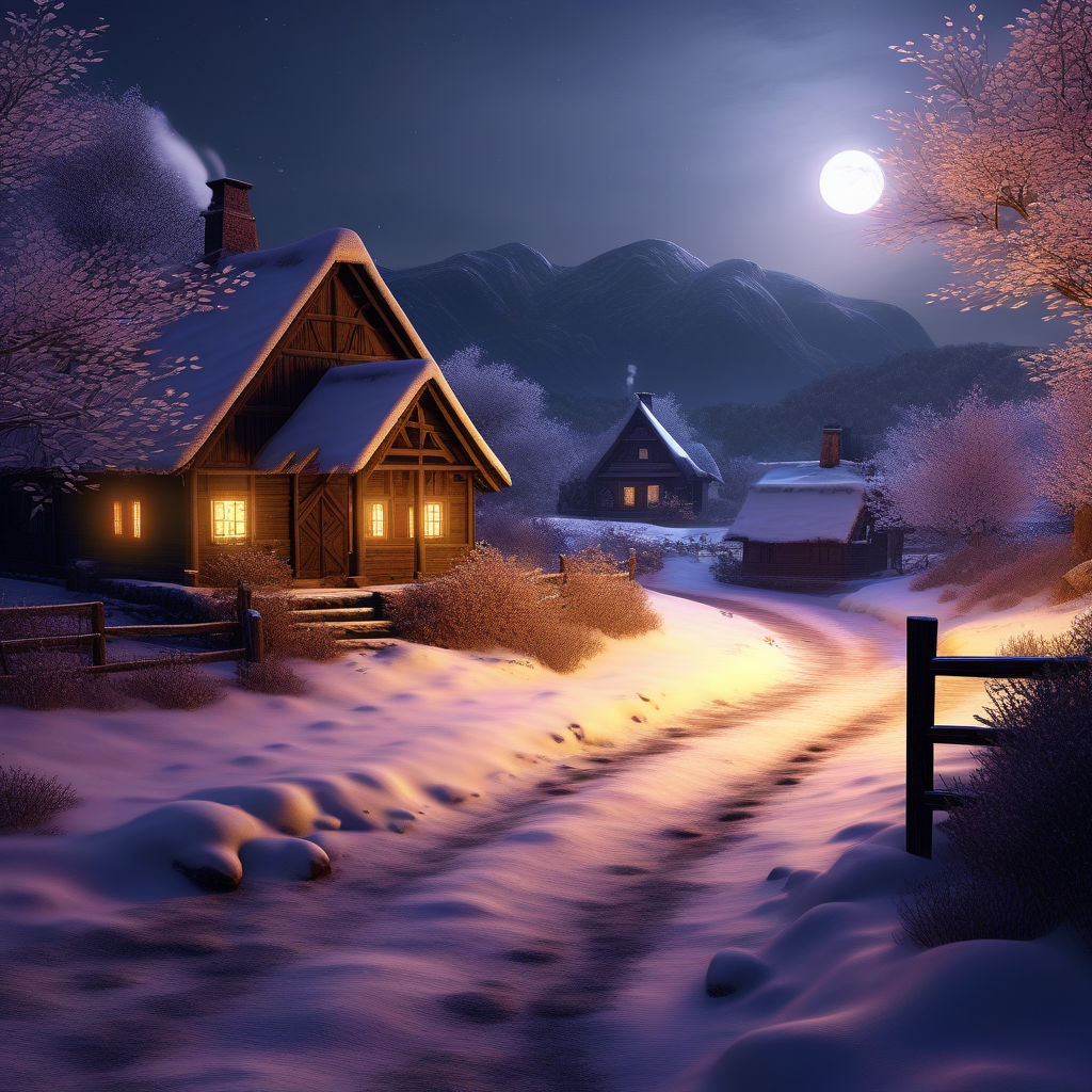 The beautiful winter night snow scene will of course be shared with you.❤️✨  #naturesms