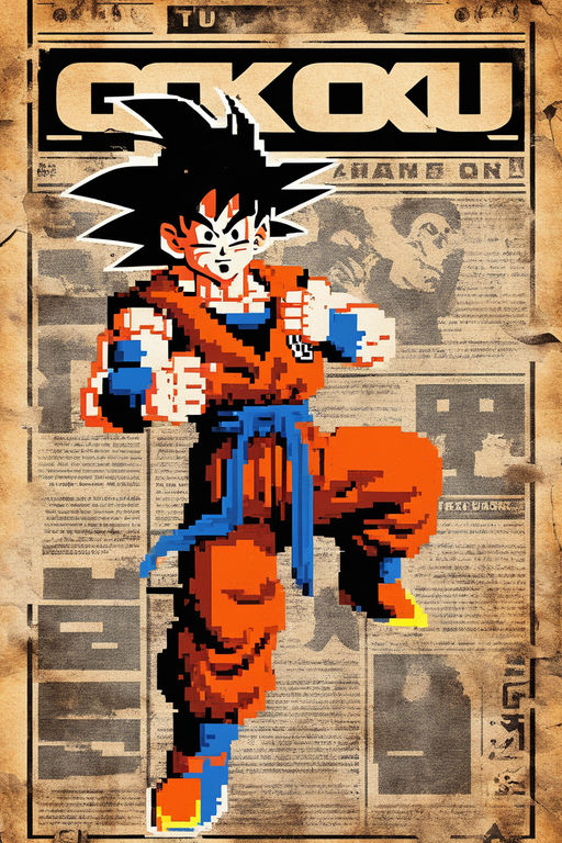 Poster, Quadro Dragon Ball Z - Goku Jump em