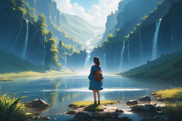 anime wallpaper HD nature lake mountains by xRebelYellx on DeviantArt