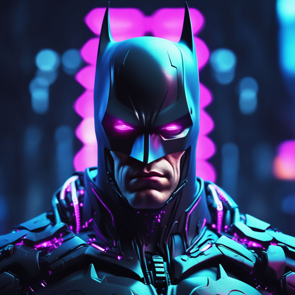 Cyberpunk Batman Ai Generated Background Wallpaper Photo 8k Photo