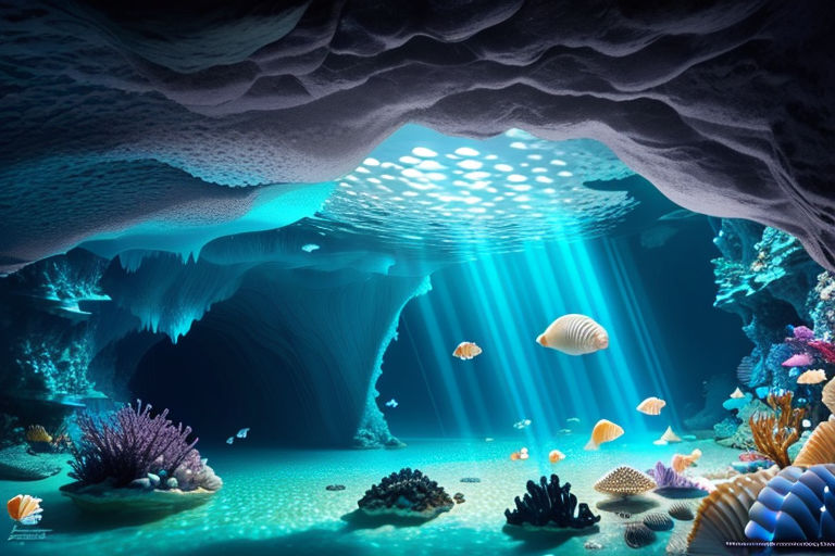 underwater cave clipart