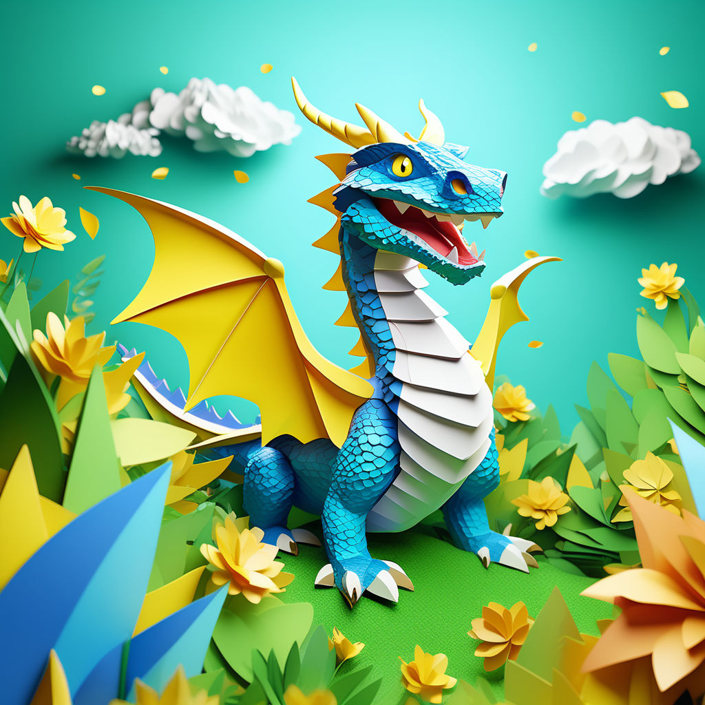 Red Dragon - Mythical Creatures - Animals - Paper Craft - Canon Creative  Park