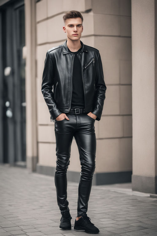 dressed all in black leather - Playground