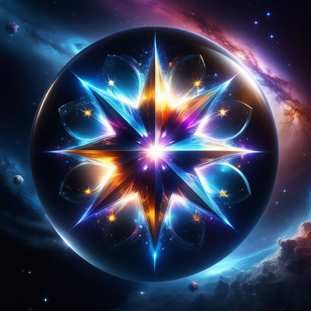 Beautiful space spiritual sacred stars energy and chakra meditation mandala  - Playground