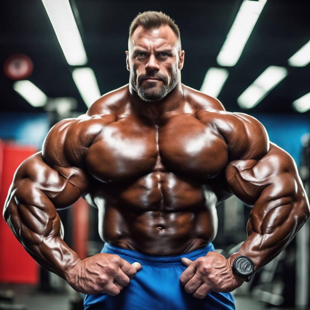 extremely large super heavy muscle mass: oversized pronounced chest -  Playground