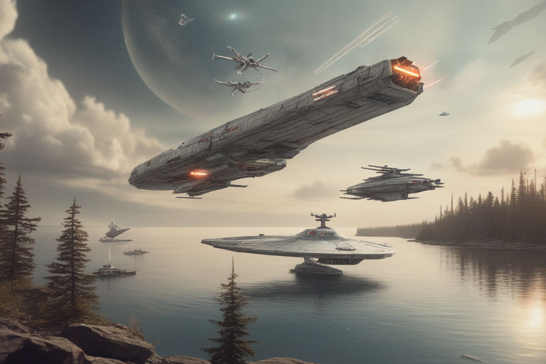 star wars ships flying