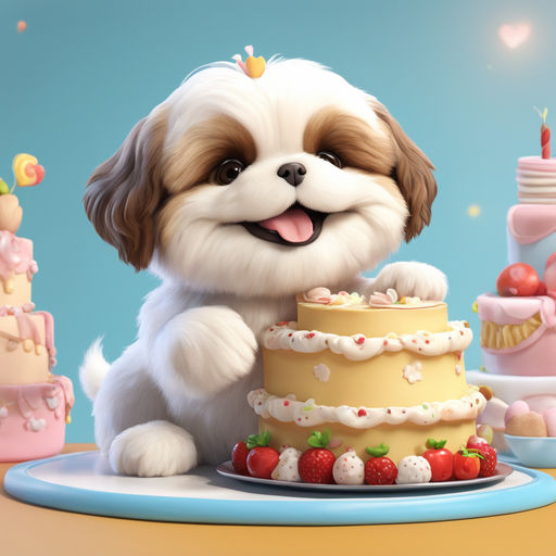 Making a 2D front view Shih Tzu cake @ArtCakes - YouTube