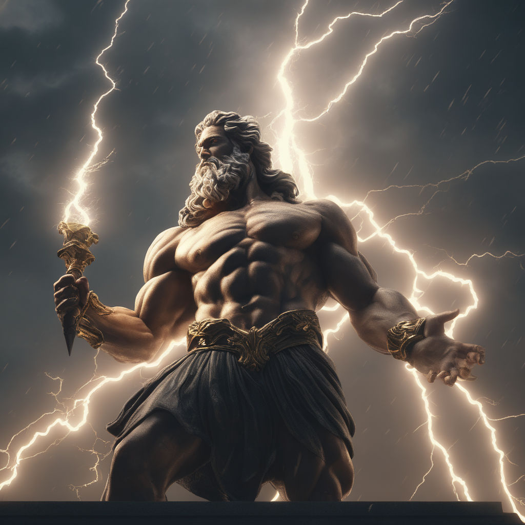 zeus greek god lightning bolt