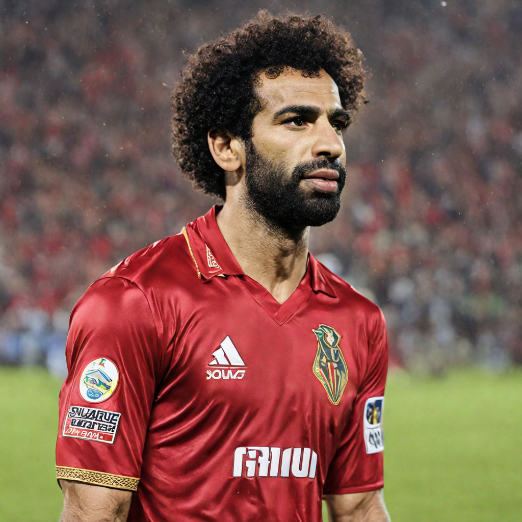 Arte Digital Do Jogador Fc Do Mohammed Salah Liverpool Foto de