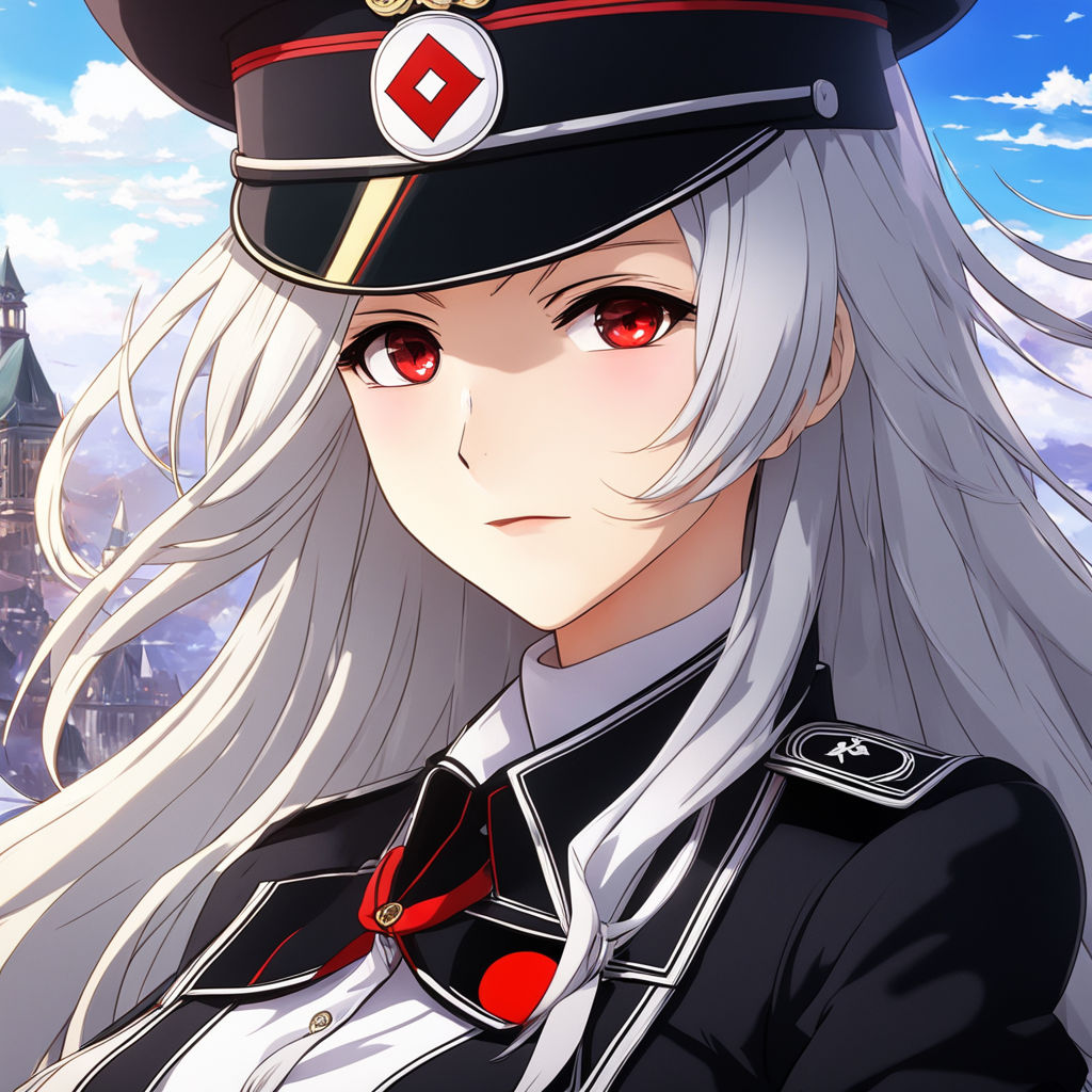 Anime character in german military uniform on Craiyon