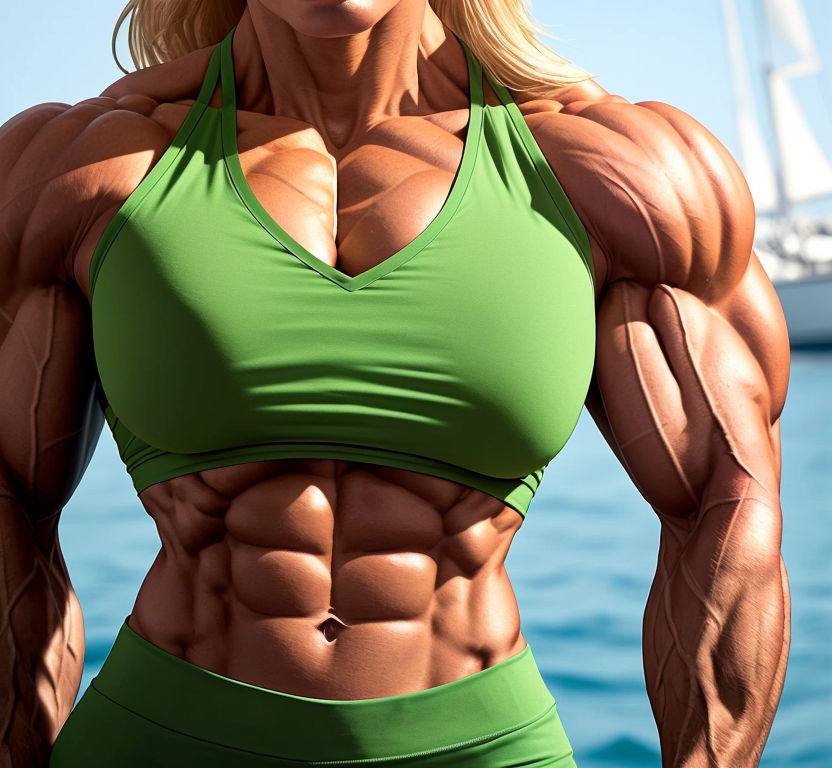 partly muscular breasts - Playground