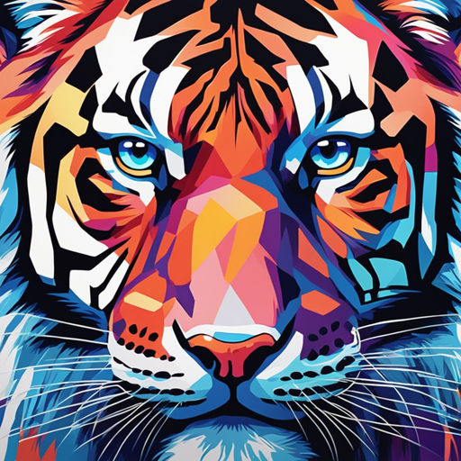 tiger head pop art