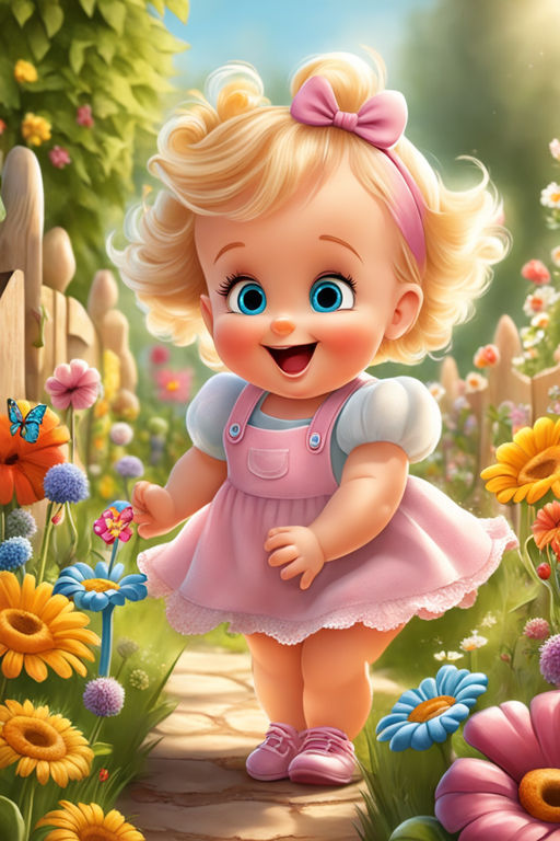 little girl cartoon