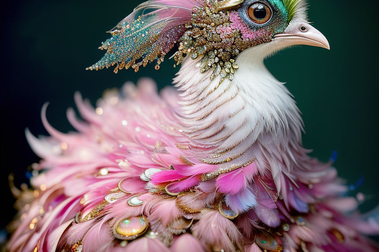 Small Hot Pink Peacock Feather