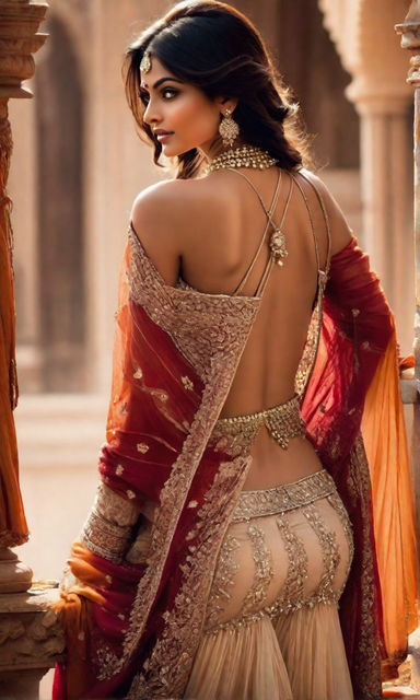 Buy Oyster Net Lehenga And Crop Top With 3D Petal Motifs And An Open Back