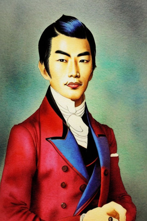 a portrait of kazuya mishima, closeup, art by lois van