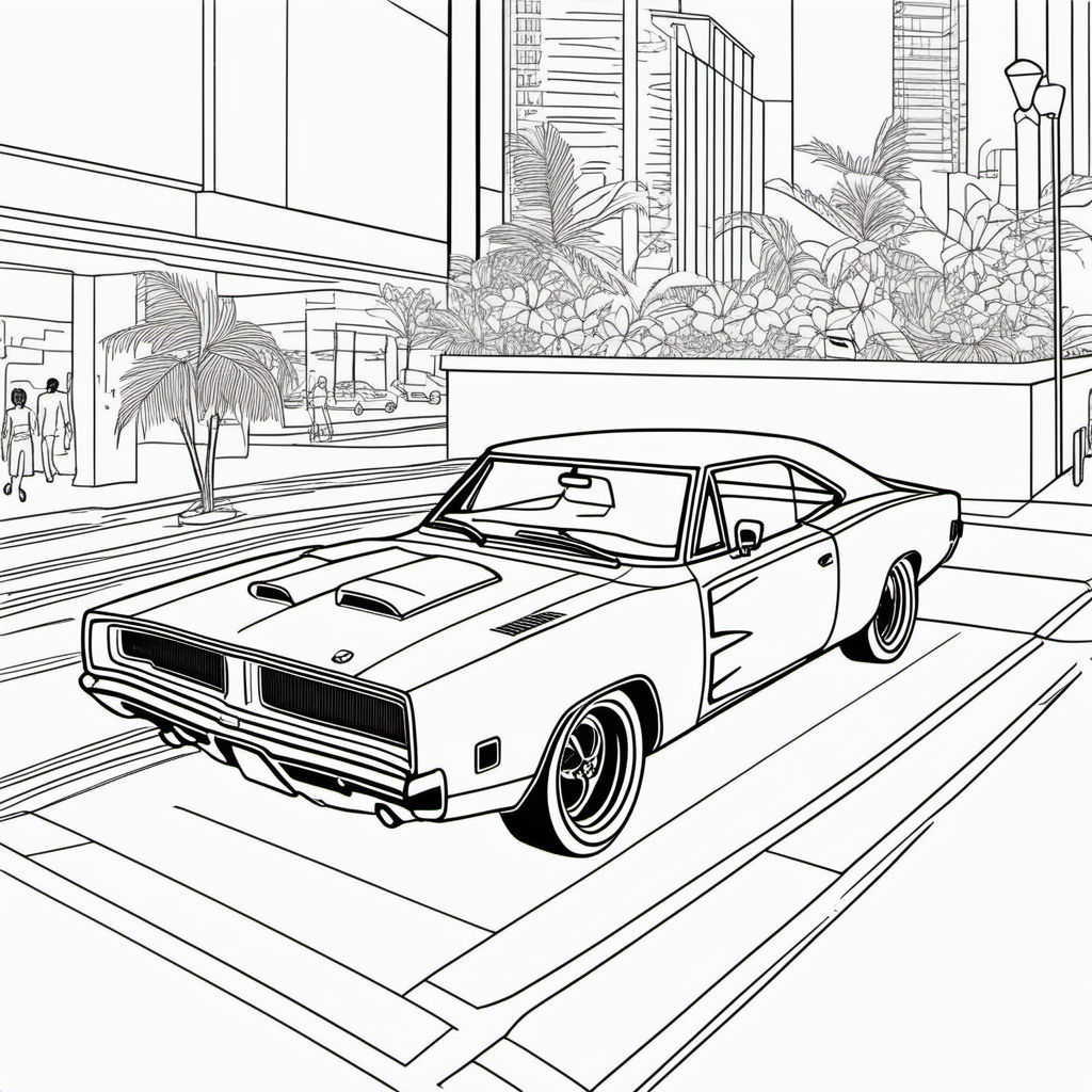 1970 dodge charger coloring pages