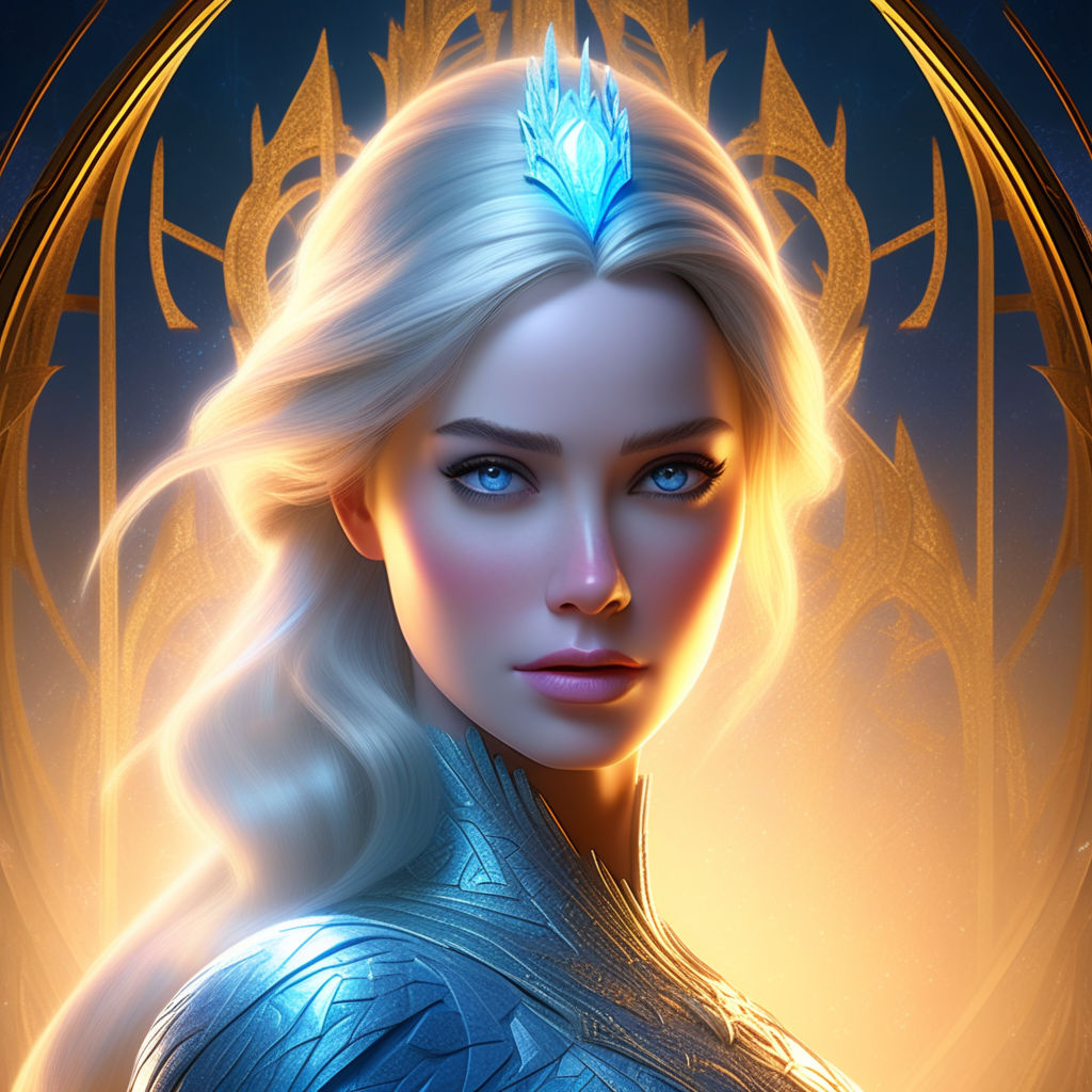 ELSA from FROZEN Disney Animation Cinematic Centered · Creative Fabrica