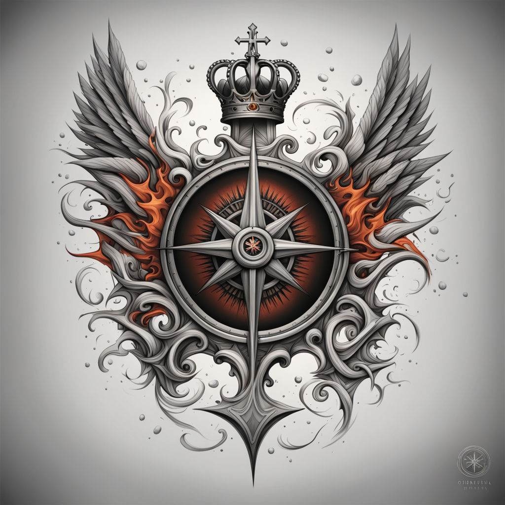 Compass Wings And Arm 15X21cm-10Pcs Lot Fashion Temporary Tattoos Body Art  Big Arm Large Size Tattoo Tattoo For Realistic Waterproof For Men Women  Adult : Amazon.co.uk: Beauty