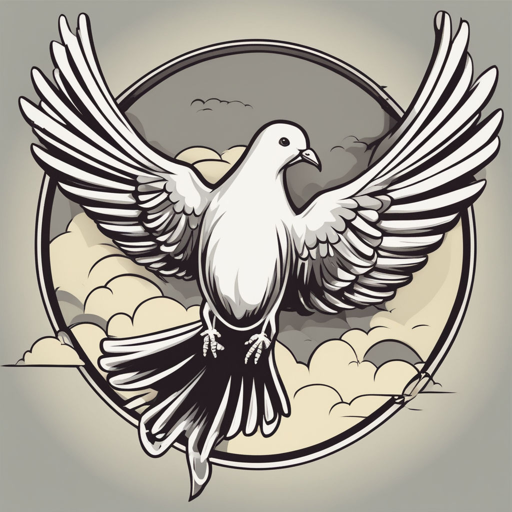 Peace bird, dove, art, water color drawing Stock Illustration | Adobe Stock