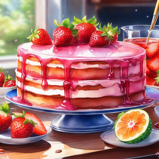 Oishii~desu ‣ Anime Food — Strawberry Cake - Uchi no Maid ga Uzasugiru! ep7