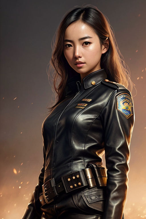 beautifuyl portrait of City hunter cute women in distress