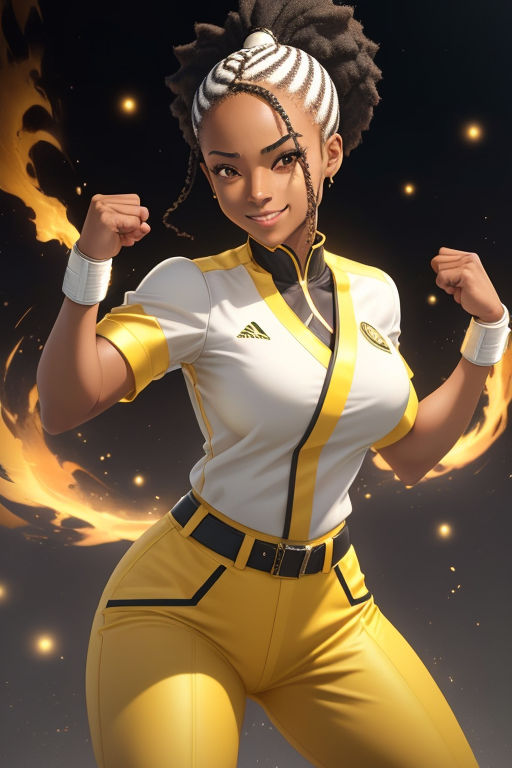 female demon from Demon Slayer wearing a Brazilian national team shirt -  Playground AI