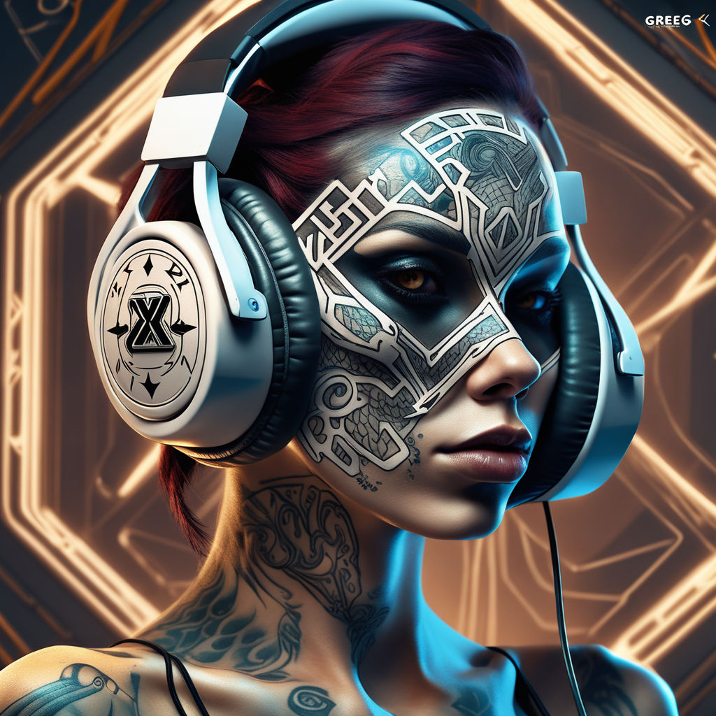 Heart With Headphones Tattoo, HD Png Download , Transparent Png Image -  PNGitem