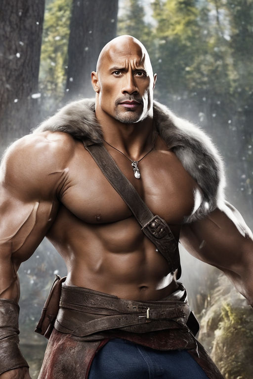 dwayne johnson wrestling a rock, Stable Diffusion