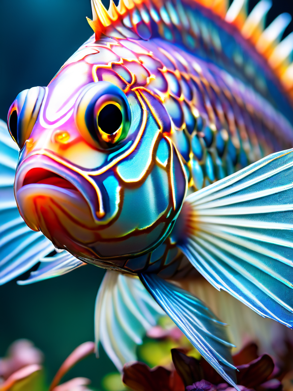 A stunning colorful Mandarin fish - Playground