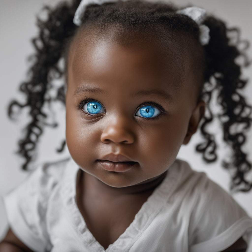 black baby girl with blue eyes