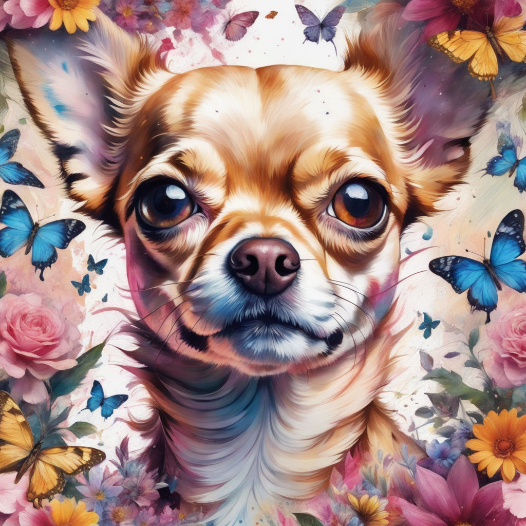 Chihuahua Dog Neon Diamond Painting