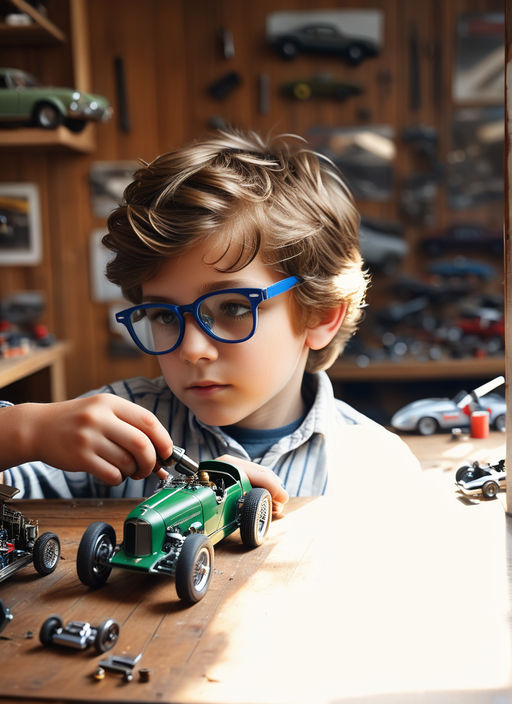 Fashionable boy holding a toy car in his hands, isolated on a white studio  background. A handsome child dreaming of a real car. Dreams of a child  about racing. 26460318 Stock Photo