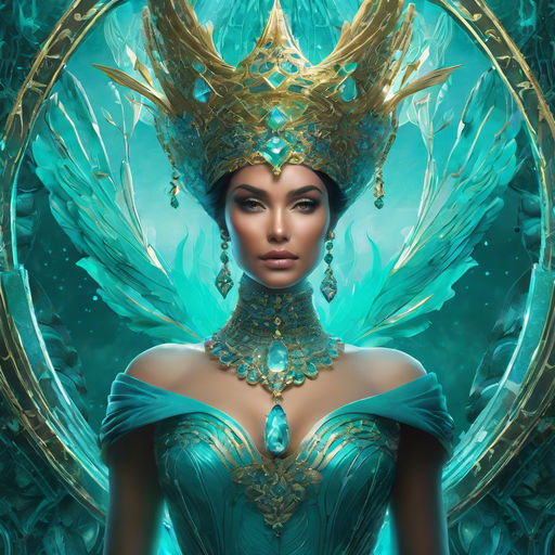 Summer court curvy tawny skin latina half fae handmaid Light powers with  swirled tattoos that light up. Two daggers Turquoise tunic with necklace.  No crowns - Playground