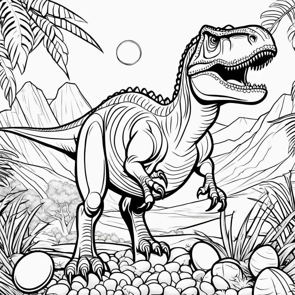 Cute Dinosaur Coloring Pages for Kids Ages 8-12 