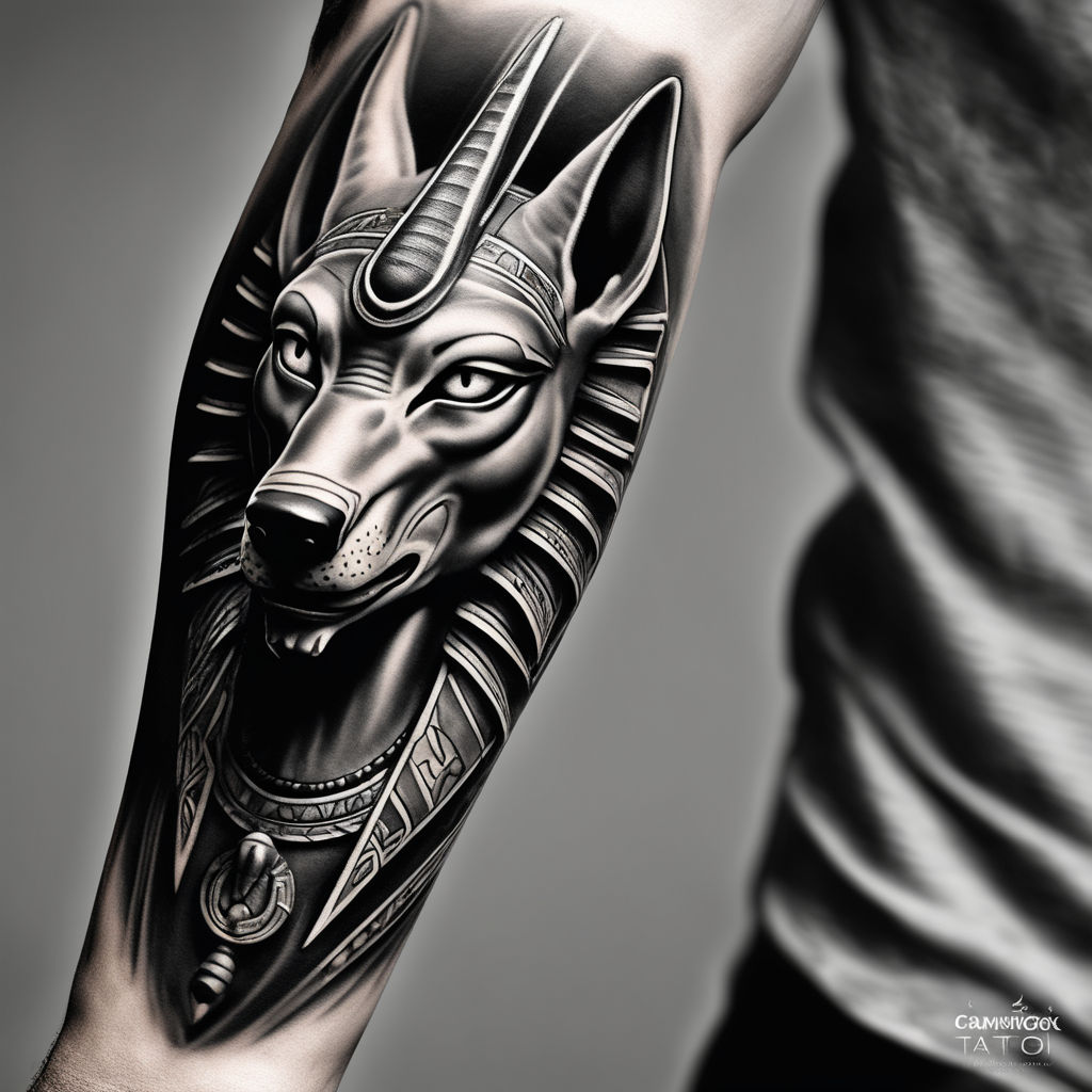 Anubis. Done by Mitch at Broken Arrow Tattoo in Ohio : r/tattoos