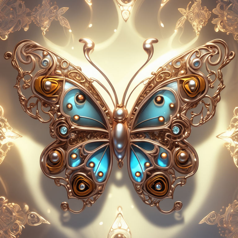 Gold Butterflies Wallpaper –